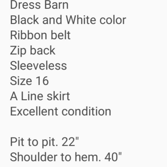 Dress Barn Black & White sleeveless dress - Picture 5 of 5